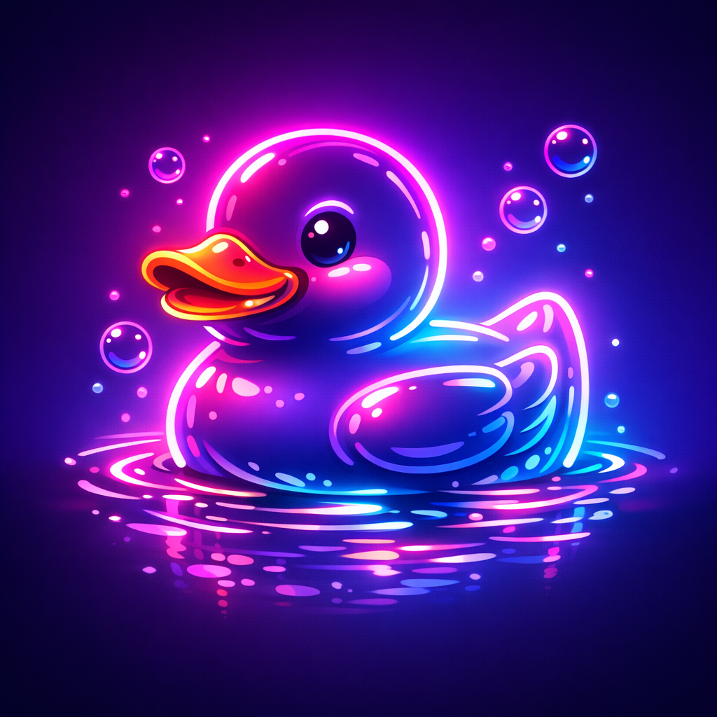 Neon Bubblegum Duck