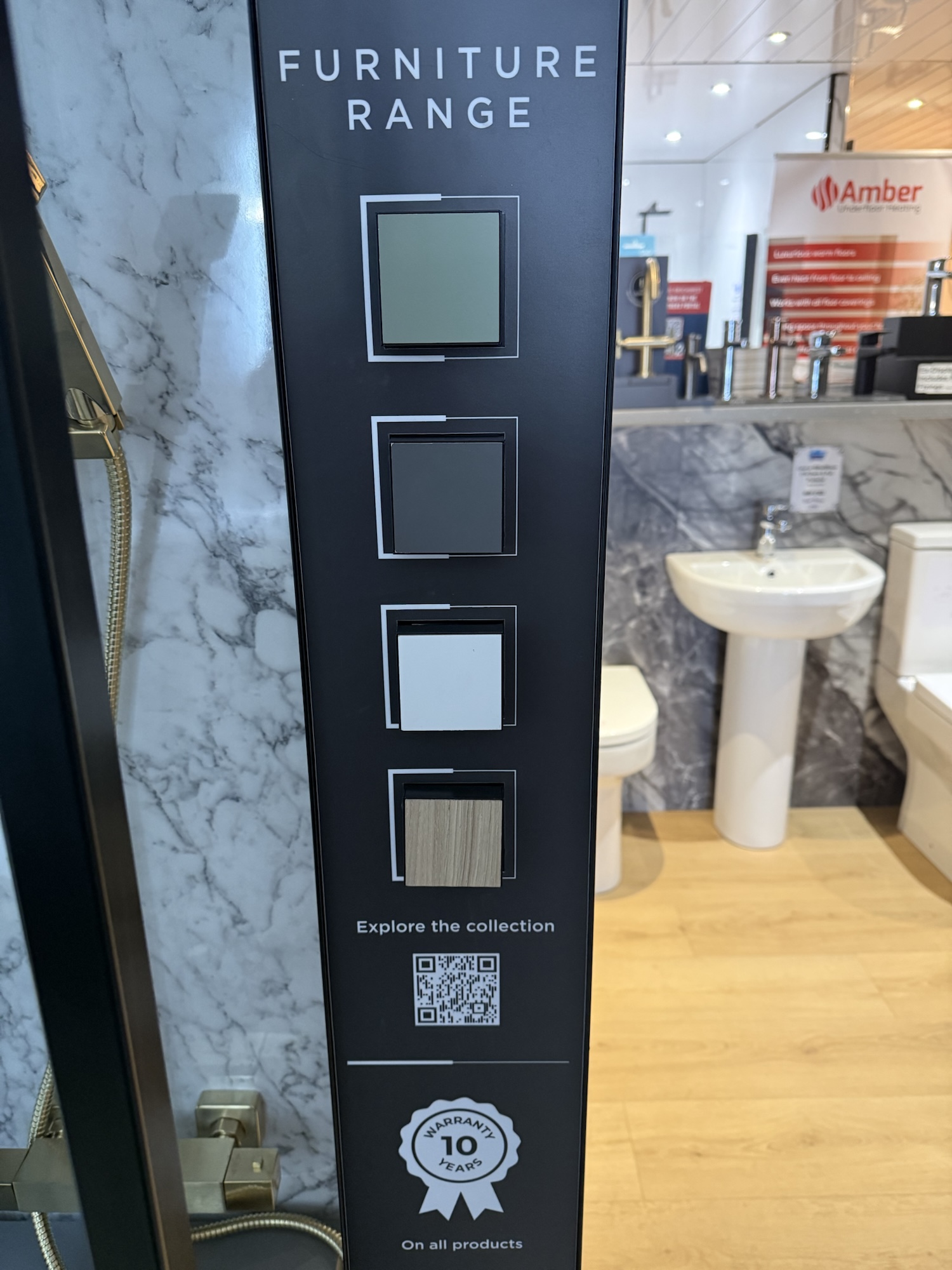 Swan bathroom furniture colour samples