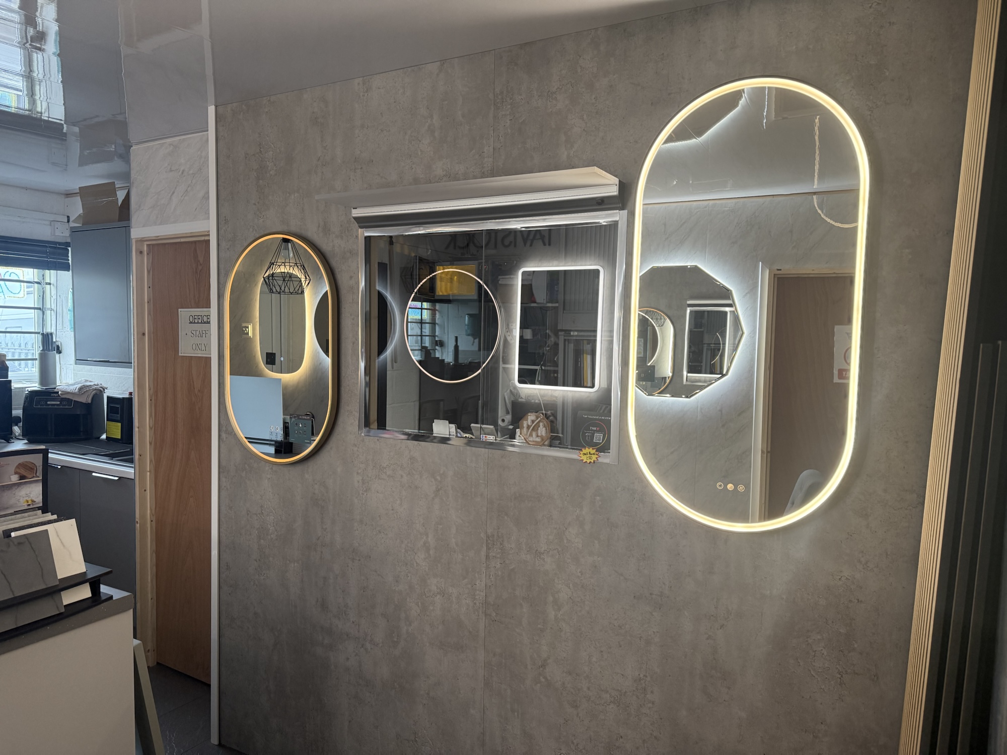 Tavistock bathroom display in Norwich showroom