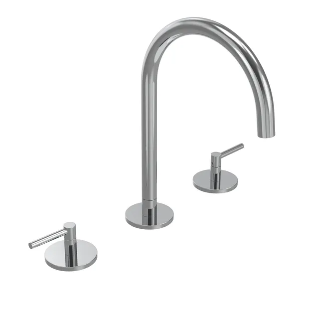 Cohort Lever 3 Tap Hole Basin Mixer Chrome