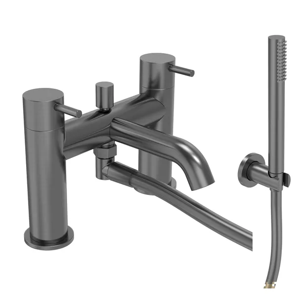 Cohort Lever Bath Shower Mixer Gunmetal