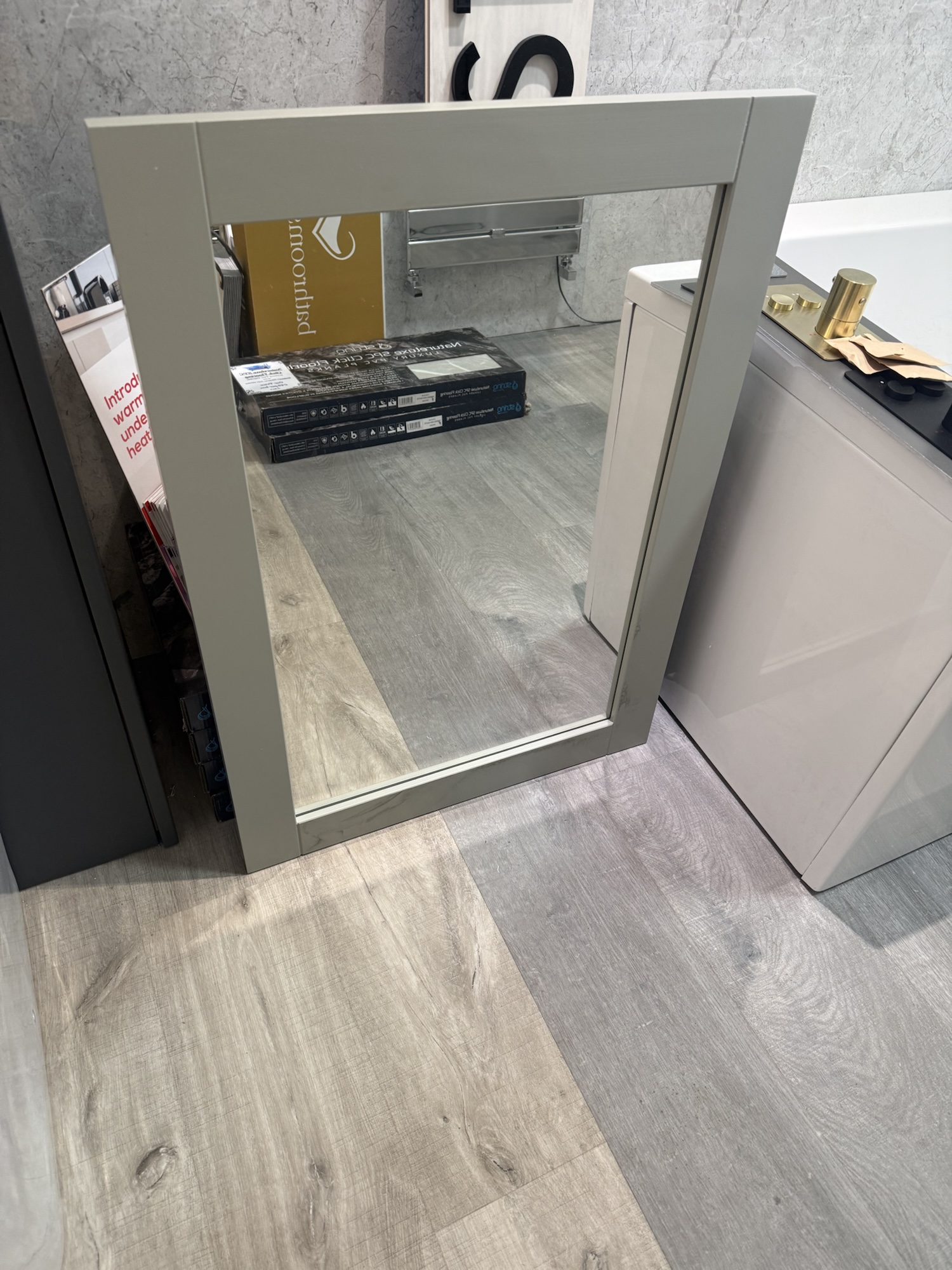 Tavistock Pebble Grey Mirror 570 x 800