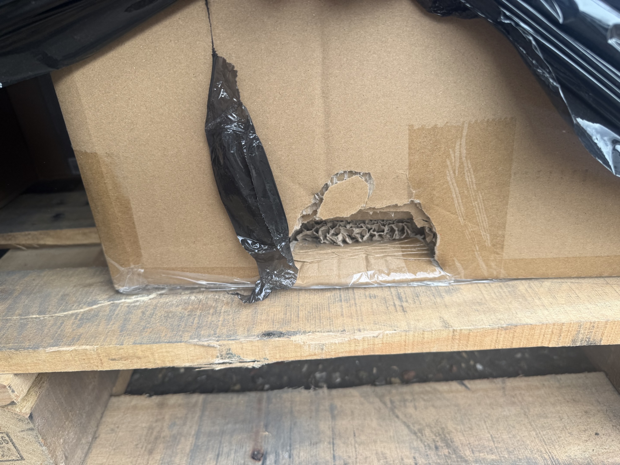 Tavistock pallet delivery with forklift damage