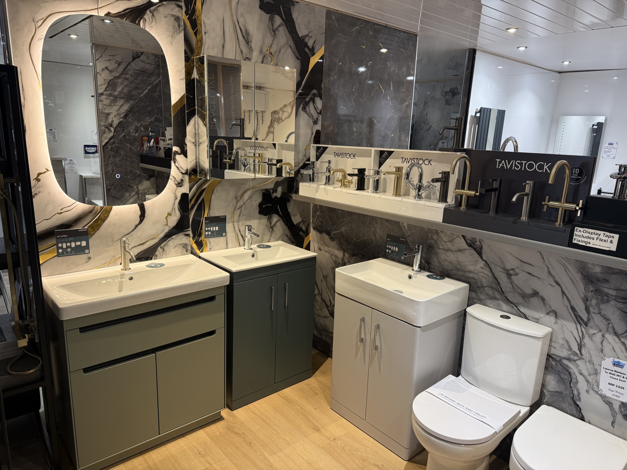 Showroom displays complete